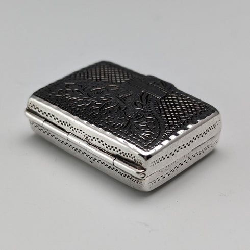 1832年 英国アンティーク 純銀製 ヴィネグレット スポンジ付 John Bettridge