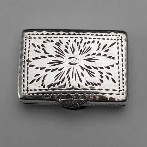 1832年 英国アンティーク 純銀製 ヴィネグレット スポンジ付 John Bettridge