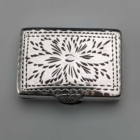 1832 British Antique Sterling Silver Vinaigrette with Sponge John Bettridge