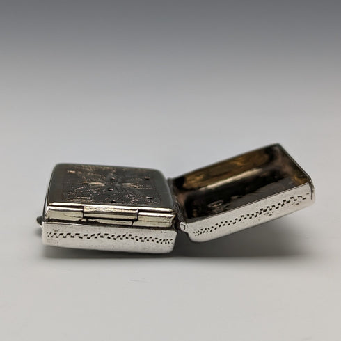 1832年 英国アンティーク 純銀製 ヴィネグレット スポンジ付 John Bettridge