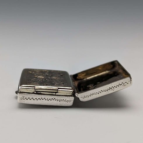 1832 British Antique Sterling Silver Vinaigrette with Sponge John Bettridge