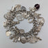 British vintage sterling silver charm bracelet 100g