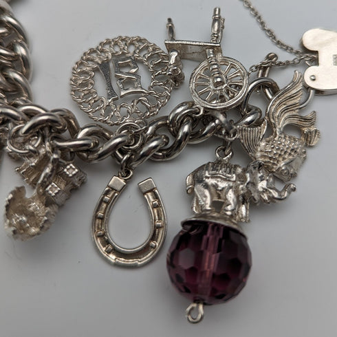 英國復古純銀吊飾手鍊 100 克