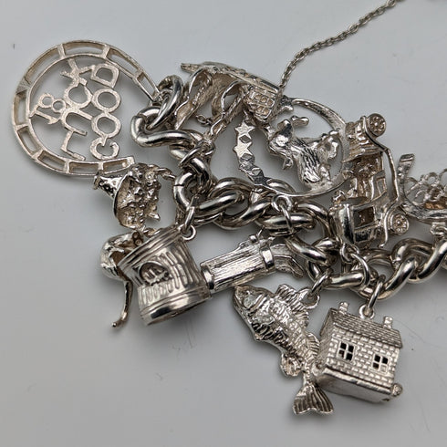 英國復古純銀吊飾手鍊 100 克