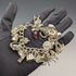 British vintage sterling silver charm bracelet 100g
