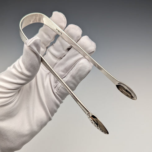 1800 British Antique Sterling Silver Sugar Tongs 28g Stephen Adams