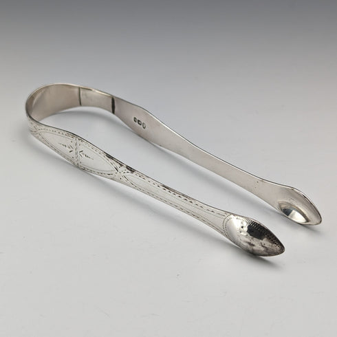 1793 British Antique Sterling Silver Sugar Tongs 32g Peter and Ann Bateman