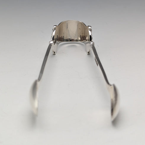 1893 British Antique Sterling Silver Sugar Tongs 29g John Round and Son