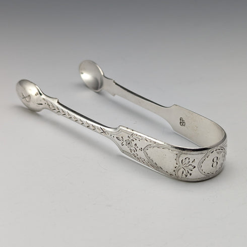 1885年 英国アンティーク 純銀製 シュガートング 28g Wakely and Wheeler