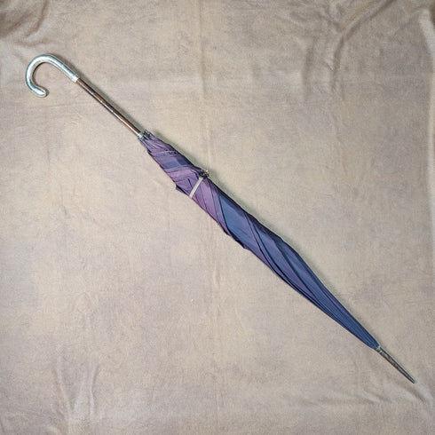 1914年 英国アンティーク レディース用アンブレラ 純銀曲がりハンドル 93cm