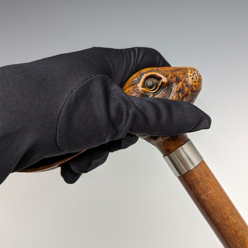 英国ヴィンテージ 紳士用ステッキ 樹脂製ラビットヘッドハンドル 90cm