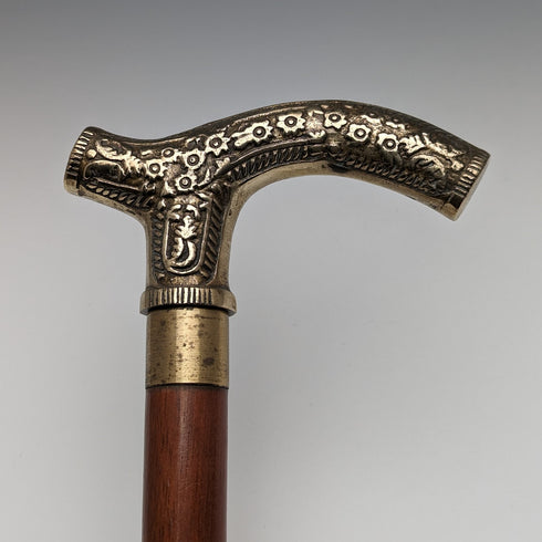 英国ヴィンテージ ステッキ 杖 クラッチハンドル 隠しコンパートメント 89cm