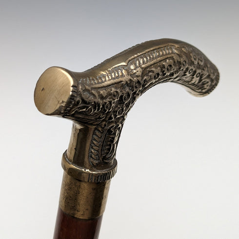 英国ヴィンテージ ステッキ 杖 クラッチハンドル 隠しコンパートメント 89cm