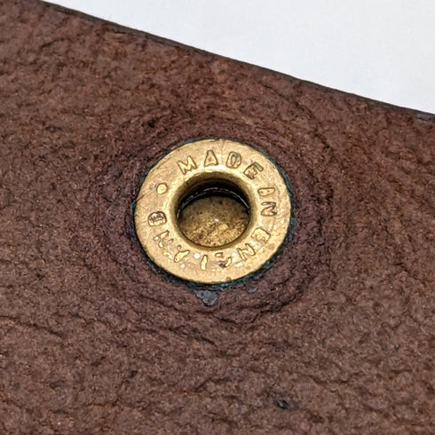 1917年 英国アンティーク 純銀装飾 レザーパース 小銭入れ Frederwick Wilson