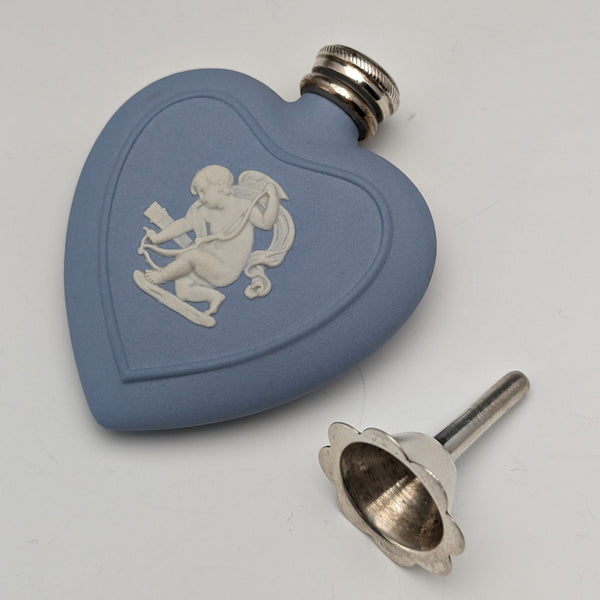 British Vintage Wedgwood Jasperware Heart-shaped Perfume Bottle