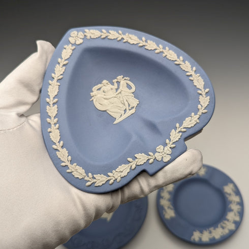 英國復古韋奇伍德碧玉餐具 4 件套淡藍色