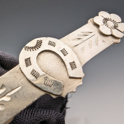 1897 英國古董純銀馬蹄形設計胸針 Ward Brothers