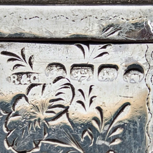 1893年 英国アンティーク 純銀製 ヴェスタケース 12g マッチケース Revell and Co