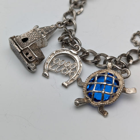 1973 英國復古純銀吊飾手鍊 32 克