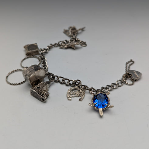 1973 英國復古純銀吊飾手鍊 32 克