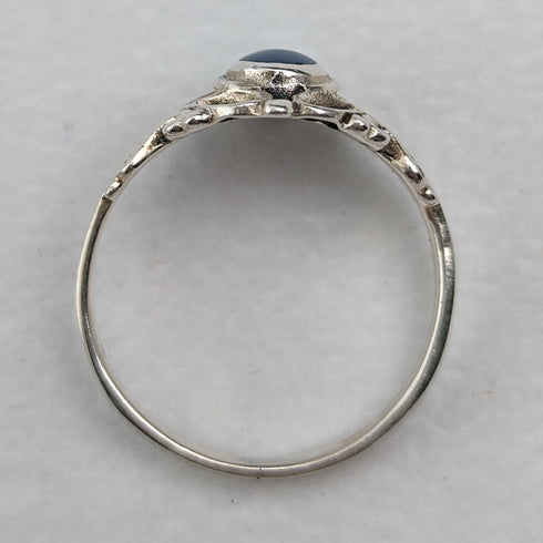 英國復古珠寶青石純銀戒指(9.5 號)戒指