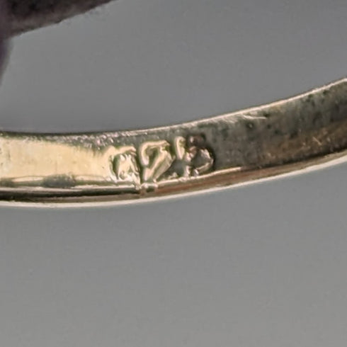 英國復古珠寶青石純銀戒指(9.5 號)戒指