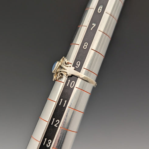 英國復古珠寶青石純銀戒指(9.5 號)戒指