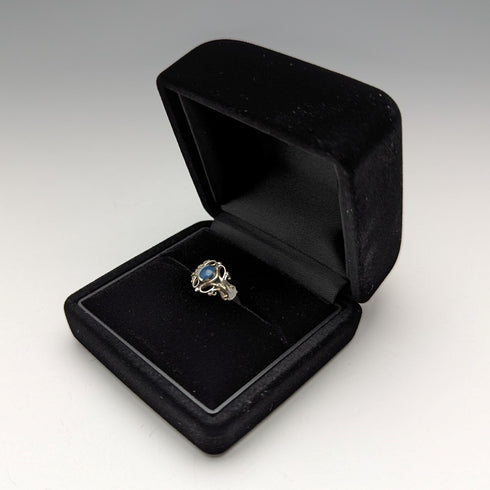 英國復古珠寶青石純銀戒指(9.5 號)戒指