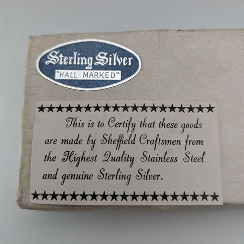 1973年 英国ヴィンテージ 純銀製ハンドル ケーキスライサー 箱入り Harrison Brothers
