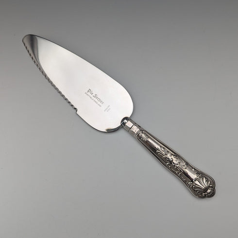 1992 British Vintage Sterling Silver Handle Cake Slicer Boxed Harrison Brothers