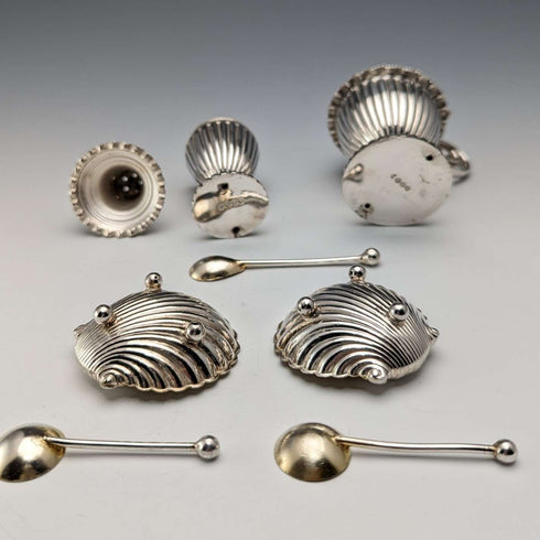 Circa 1910 British Antique Silver Plated Seasoning Container Set Boxed