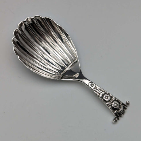 1910 British Antique Sterling Silver Tea Caddy Spoon WAKELY & WHEELER