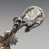 1880 British Antique Sterling Silver Tea Caddy Spoon with Grape Decoration