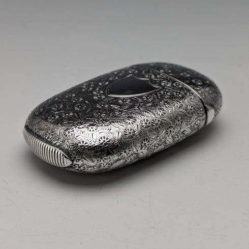 1876年 英国アンティーク 純銀製 ヴェスタケース 33g マッチケース Howard James