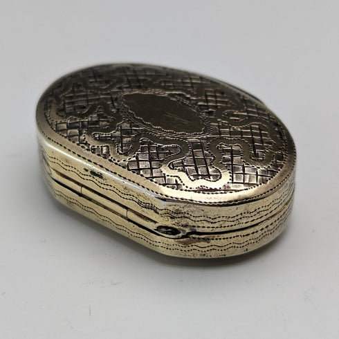 1819年 英国アンティーク 純銀製 ヴィネグレット スポンジ付 John Shaw