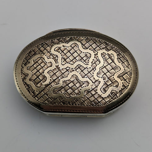 1819年 英国アンティーク 純銀製 ヴィネグレット スポンジ付 John Shaw