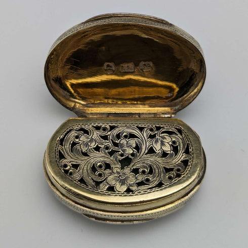 1819 年英國古董純銀油醋汁配海綿 John Shaw