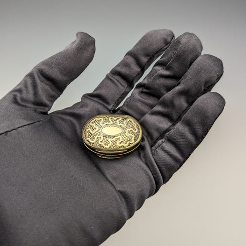 1819年 英国アンティーク 純銀製 ヴィネグレット スポンジ付 John Shaw