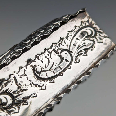 1893 British Antique Sterling Silver Pin Box 51g Thomas Hayes