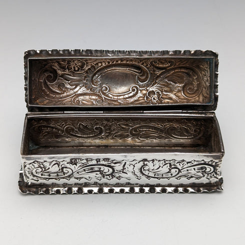 1893年 英国アンティーク 純銀製ピンボックス 51g Thomas Hayes