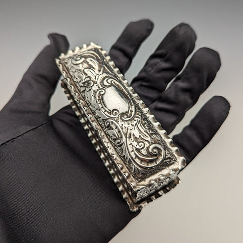 1893年 英国アンティーク 純銀製ピンボックス 51g Thomas Hayes