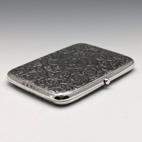 1897年 英国アンティーク 純銀製 両開き型カードケース 122g Deakin and Francis