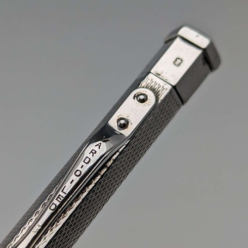 1956 British Yard O' Red Sterling Silver Hexagon Propelled Pencil in Case