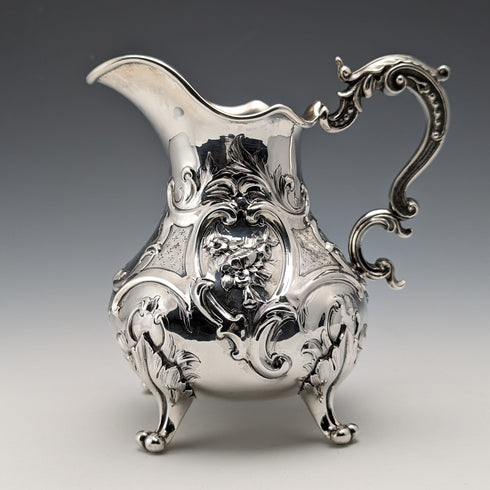 1848 British Antique Sterling Silver Cream Jug 312g Robert Hennell III
