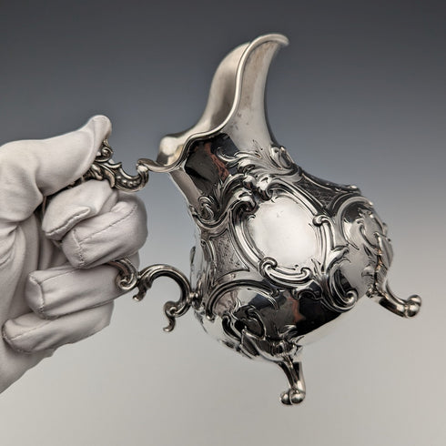 1848 British Antique Sterling Silver Cream Jug 312g Robert Hennell III