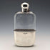 1895 British Antique Sterling Silver & Glass Skittles Hip Flask James Dixon and Sons