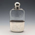 1895 British Antique Sterling Silver & Glass Skittles Hip Flask James Dixon and Sons