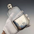 1895 British Antique Sterling Silver & Glass Skittles Hip Flask James Dixon and Sons