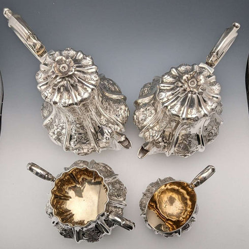 1873 British Antique Silver Plated Tea/Coffee Set Elkington