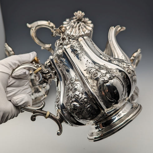 1873 British Antique Silver Plated Tea/Coffee Set Elkington